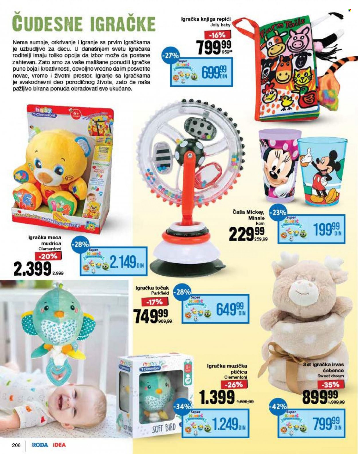 thumbnail - Idea katalog - 07.12.2021 - 06.01.2022 - Proizvodi na akciji - Mickey, čaša, Clementoni, Minnie, igračka. Stranica 206.