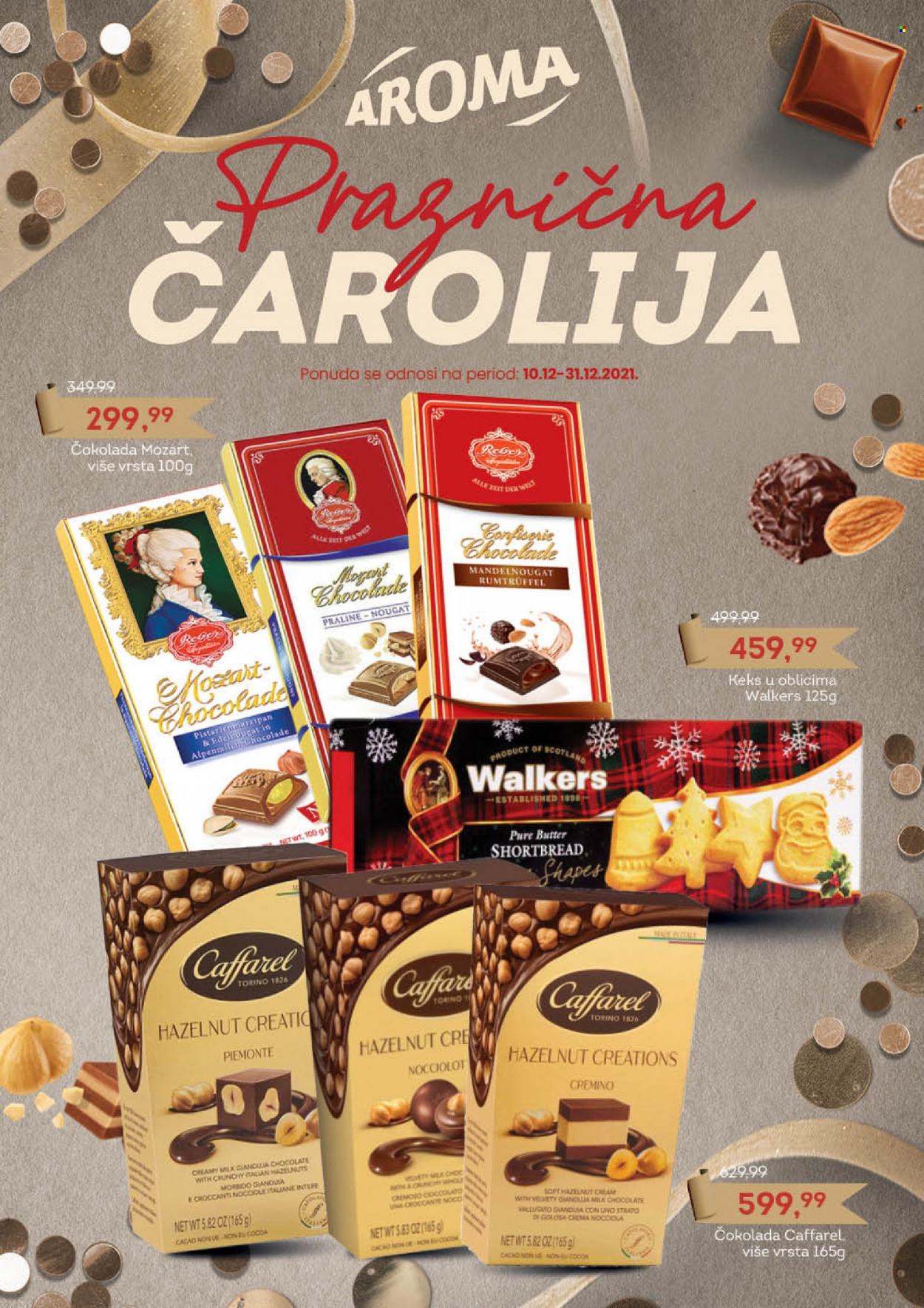 thumbnail - Aroma Market katalog - 10.12.2021 - 31.12.2021 - Proizvodi na akciji - čokolada, keks, praline. Stranica 1.