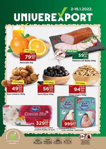 Univerexport katalog - 02.01.2022 - 16.01.2022.