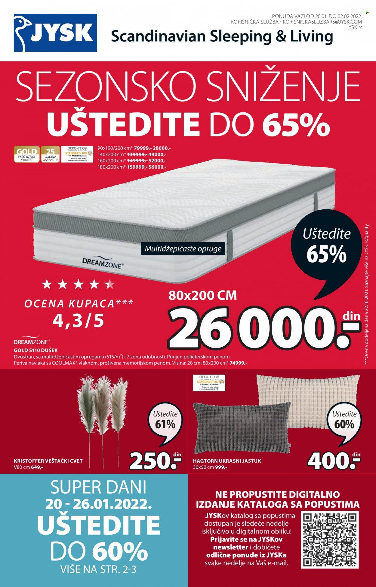 JYSK katalog - 20.01.2022 - 02.02.2022. Stranica 1