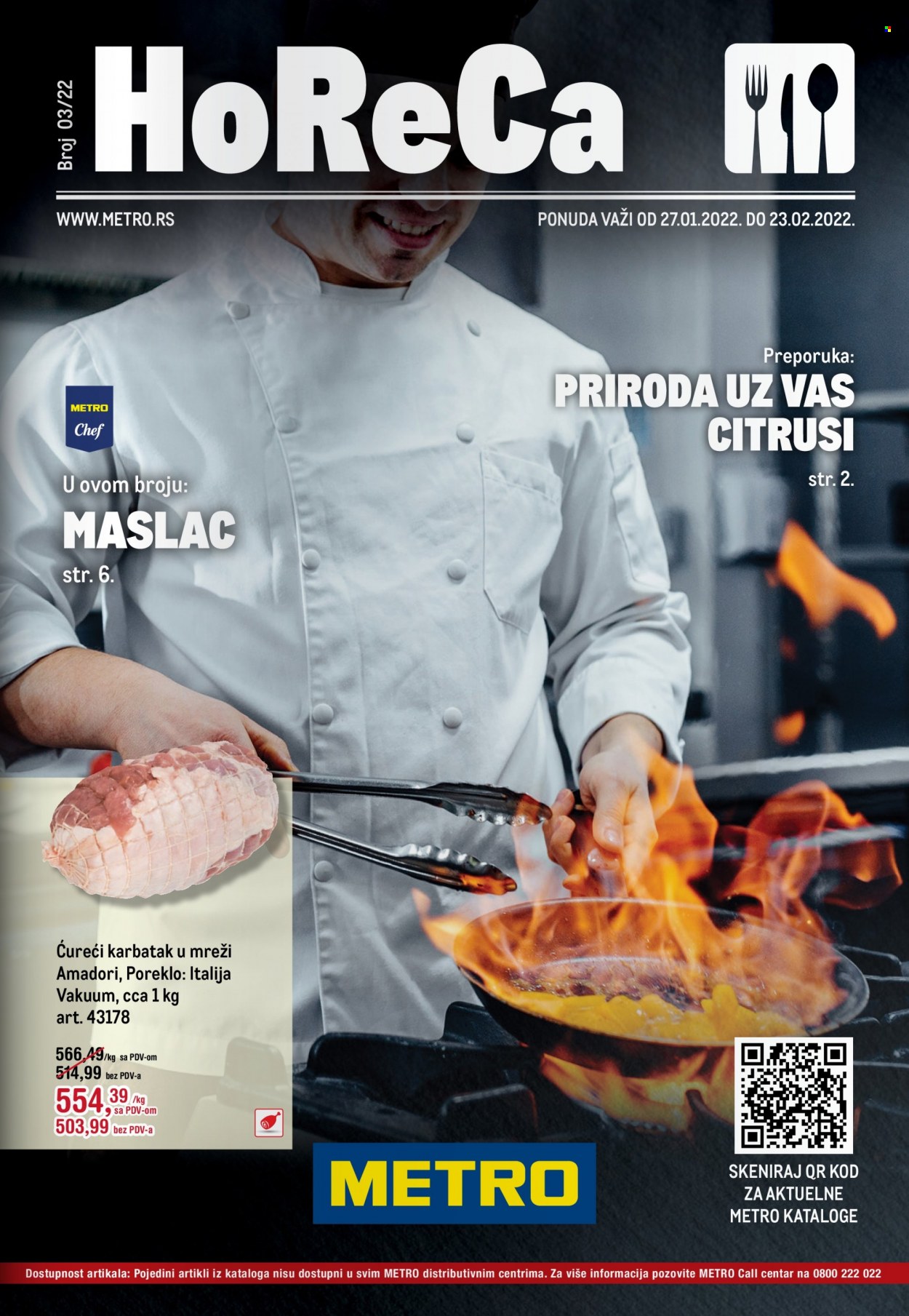 thumbnail - Metro katalog - 27.01.2022 - 23.02.2022 - Proizvodi na akciji - Metro Chef, maslac. Stranica 1.