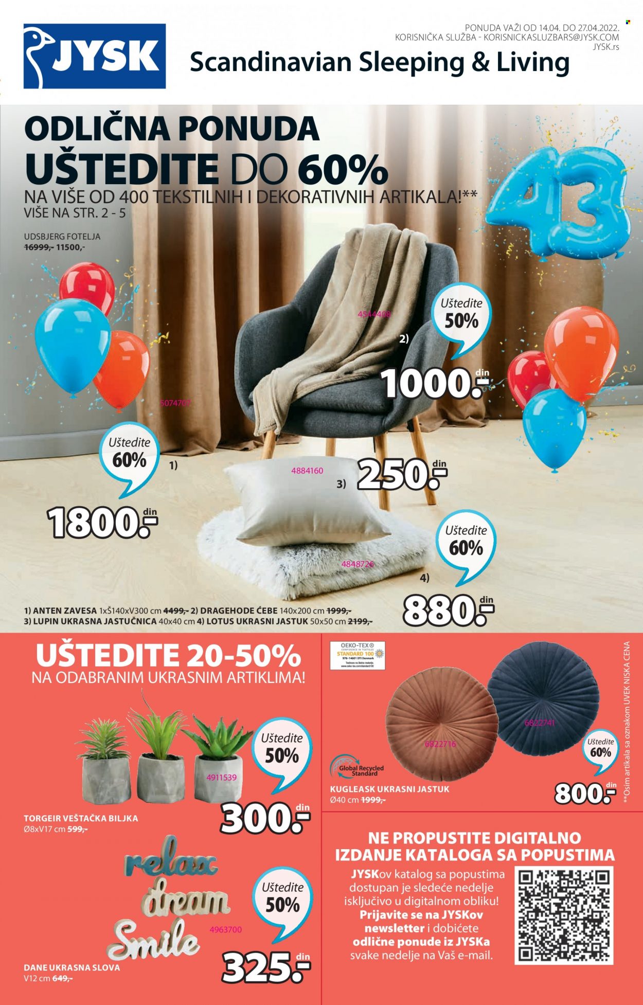 JYSK katalog - 14.04.2022 - 27.04.2022. Stranica 1