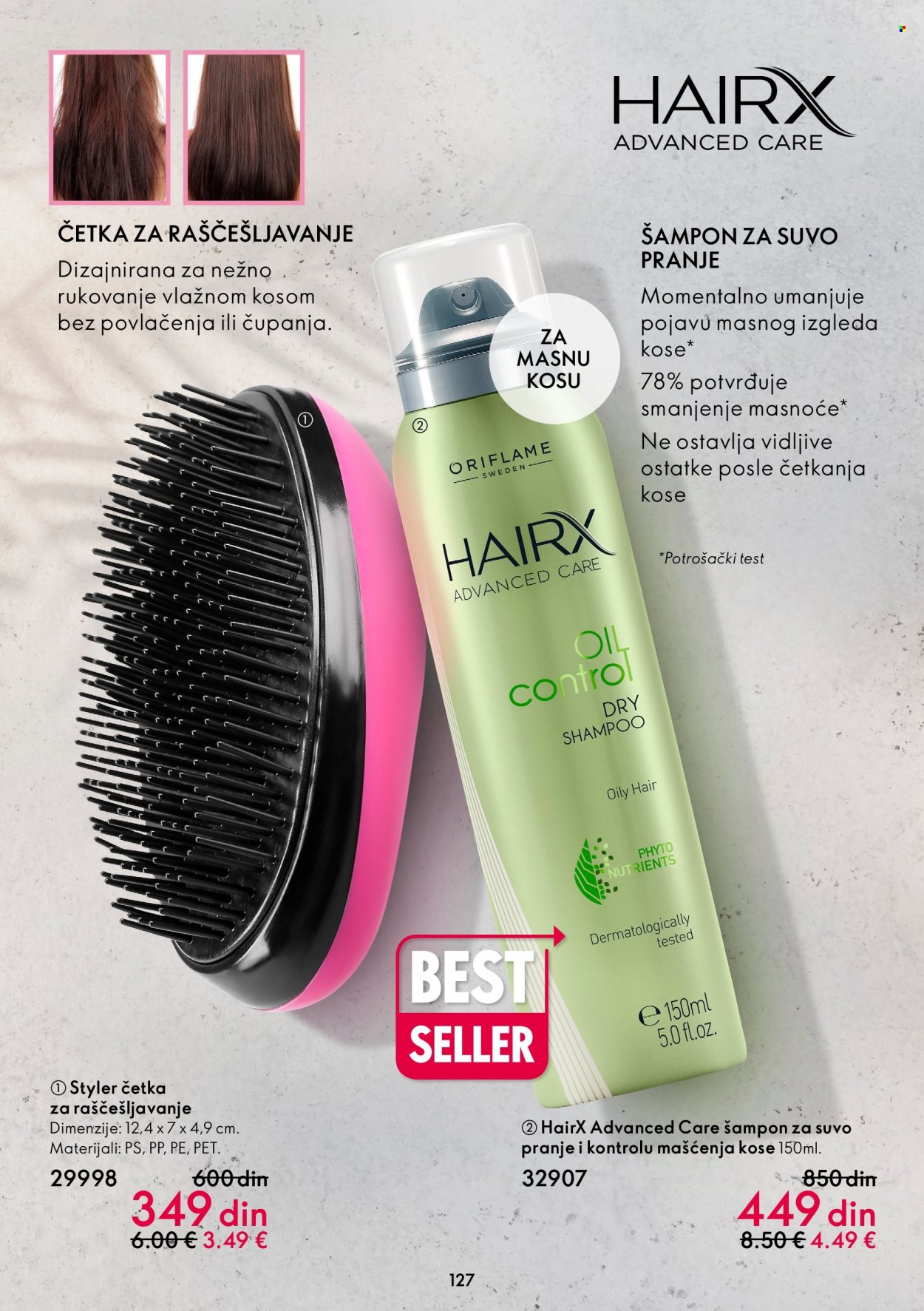 thumbnail - Oriflame katalog - 29.06.2022 - 19.07.2022 - Proizvodi na akciji - Oriflame, HairX, šampon. Stranica 127.