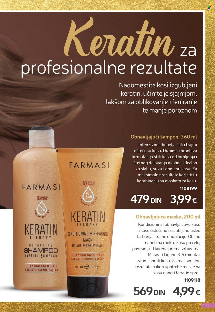 thumbnail - Farmasi katalog - 01.07.2022 - 31.07.2022 - Proizvodi na akciji - maske, Keratin, šampon. Stranica 113.