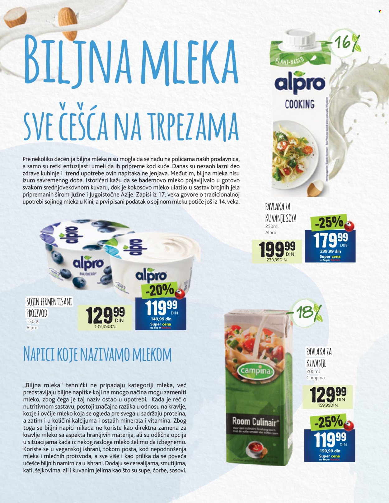 thumbnail - Idea katalog - 01.08.2022 - 30.08.2022 - Proizvodi na akciji - Alpro, supe, pavlaka, kokosovo mleko. Stranica 8.