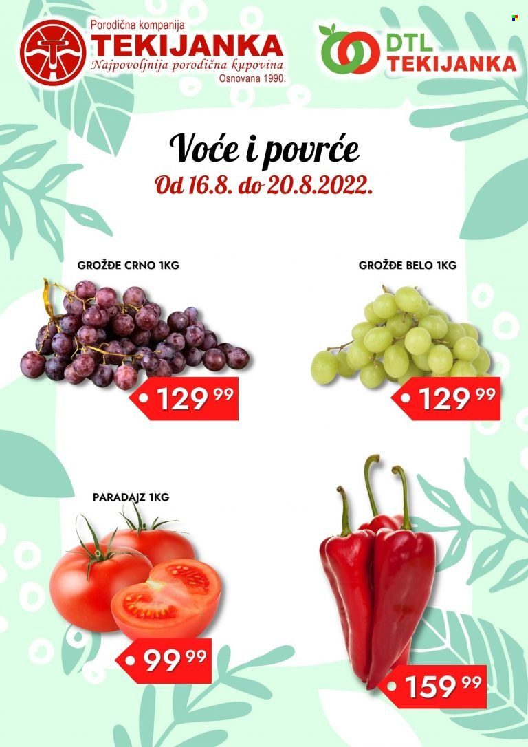 thumbnail - Tekijanka katalog - 16.08.2022 - 20.08.2022 - Proizvodi na akciji - paradajz, belo grožđe. Stranica 2.