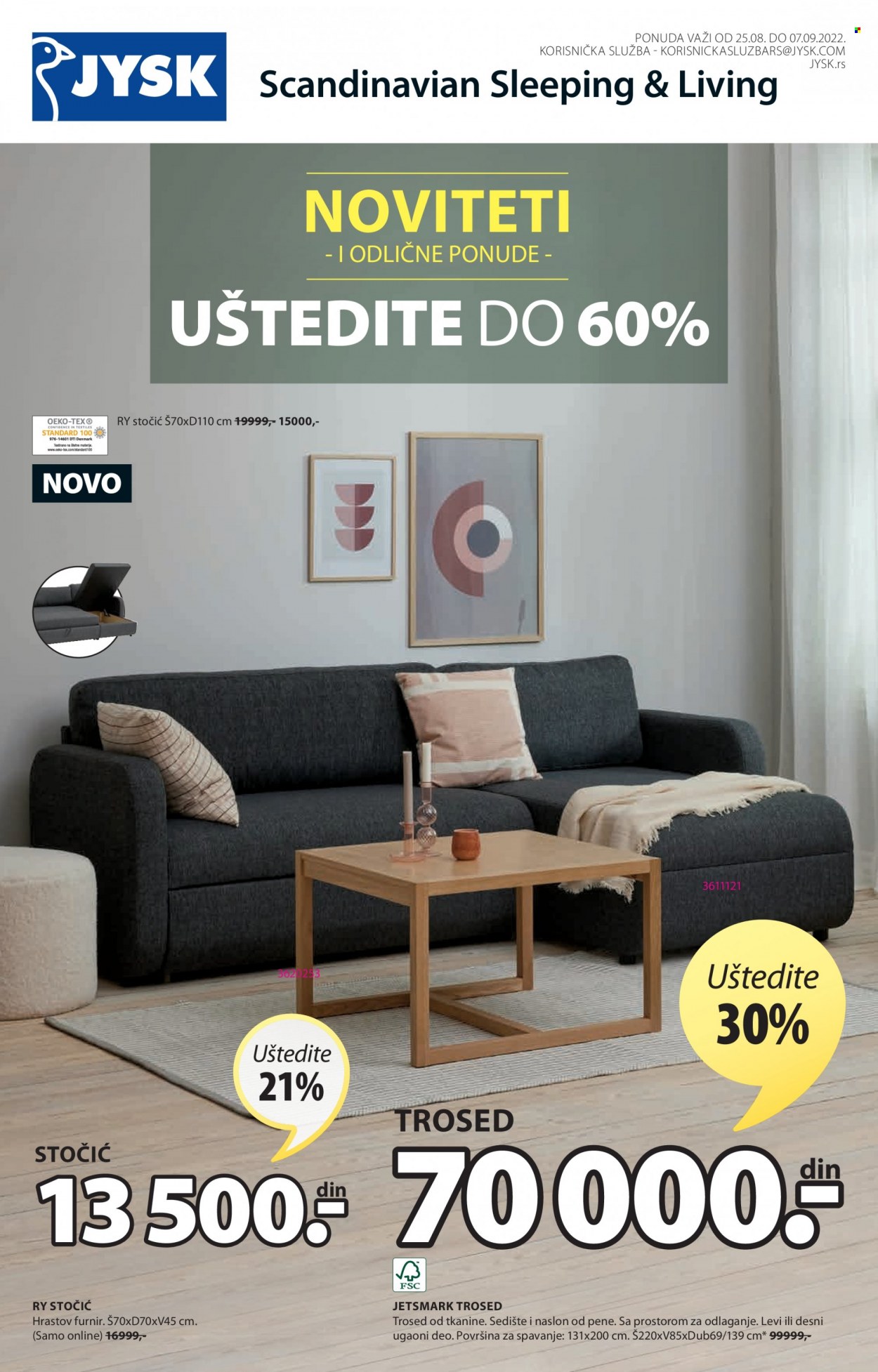 JYSK katalog - 25.08.2022 - 07.09.2022. Stranica 1