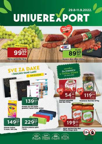 Univerexport katalog - 29.08.2022 - 11.09.2022.