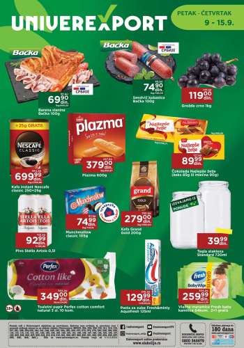 Univerexport katalog - 09.09.2022 - 15.09.2022.