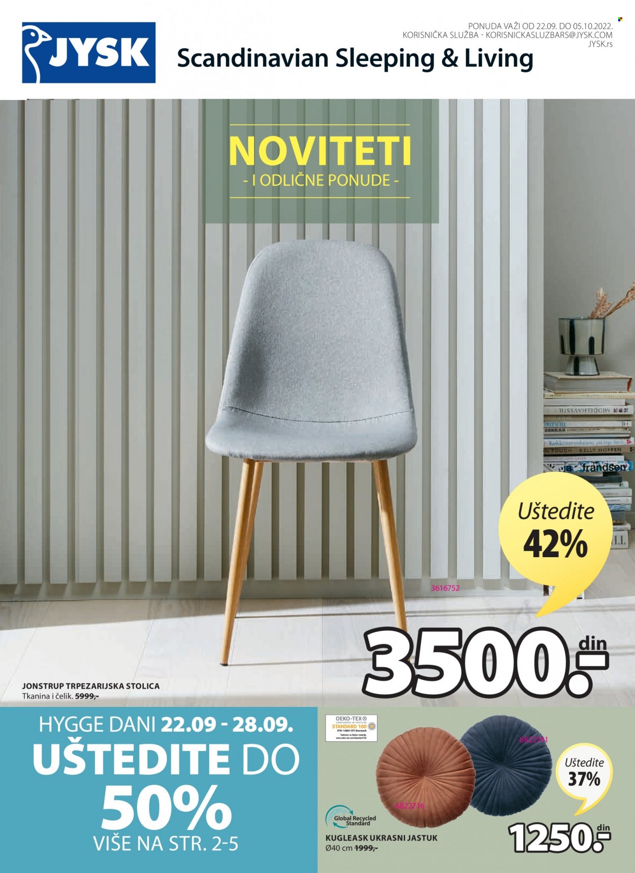 JYSK katalog - 22.09.2022 - 05.10.2022. Stranica 1