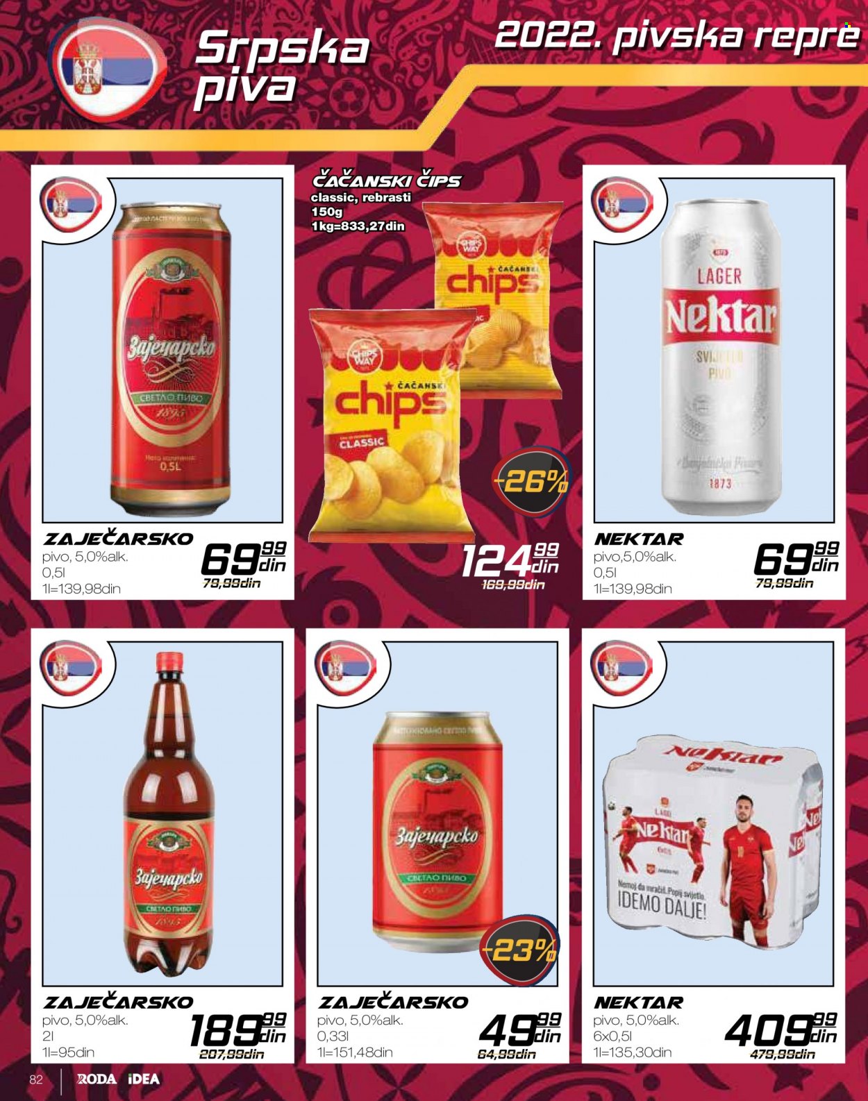 thumbnail - Roda katalog - 21.11.2022 - 11.12.2022 - Proizvodi na akciji - alkohol, pivo, Zajecarsko, čips. Stranica 82.
