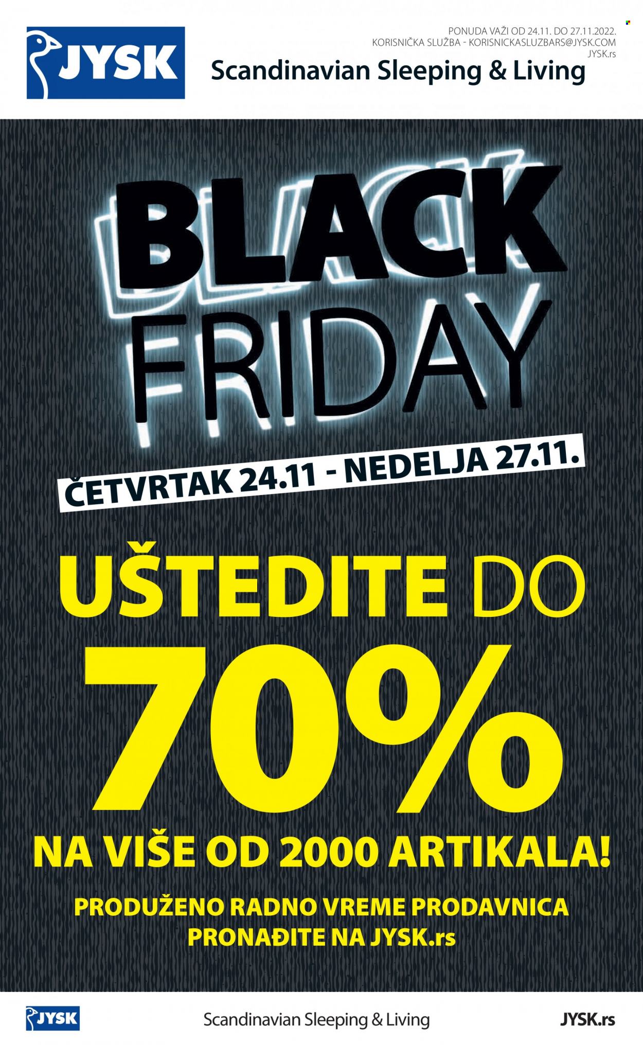JYSK katalog - 24.11.2022 - 27.11.2022. Stranica 1