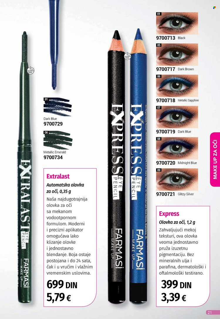 thumbnail - Farmasi katalog - 01.01.2023 - 31.01.2023 - Proizvodi na akciji - olovka za oči, makeup, olovka. Stranica 21.