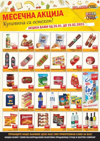 Prodavnica Sunce katalog - 26.01.2023 - 19.02.2023.