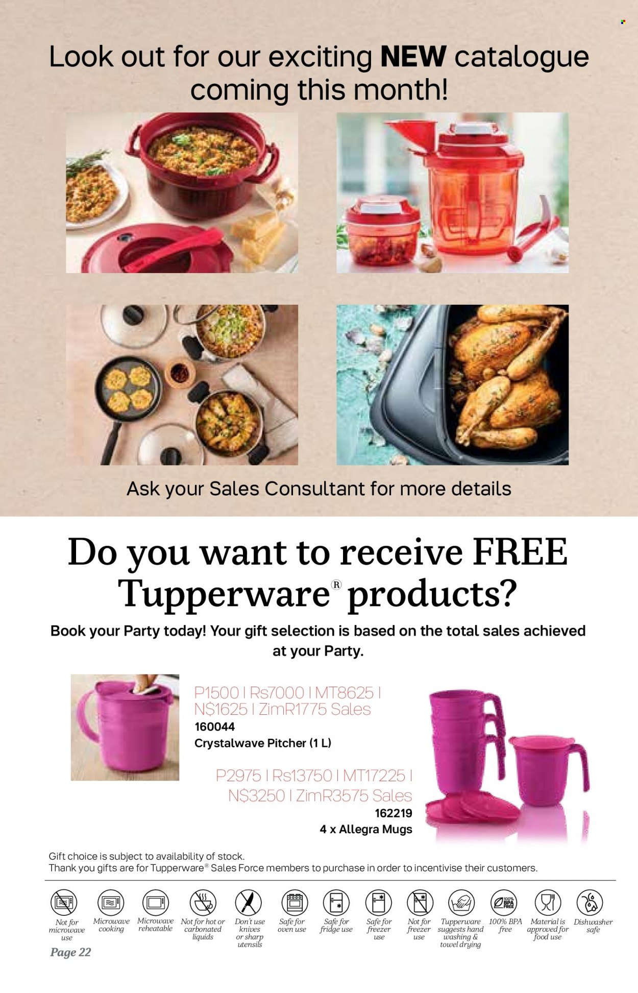 thumbnail - Tupperware Catalogue - 7.09.2022 - 4.10.2022 - Sales products - knife, utensils, pitcher, Sharp, book, towel. Page 22.