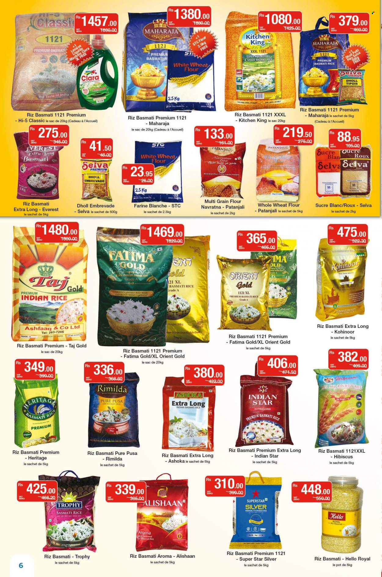 thumbnail - Super U Catalogue - 23.09.2022 - 6.10.2022 - Sales products - noodles, flour, wheat flour, whole wheat flour, basmati rice, rice, pot. Page 6.