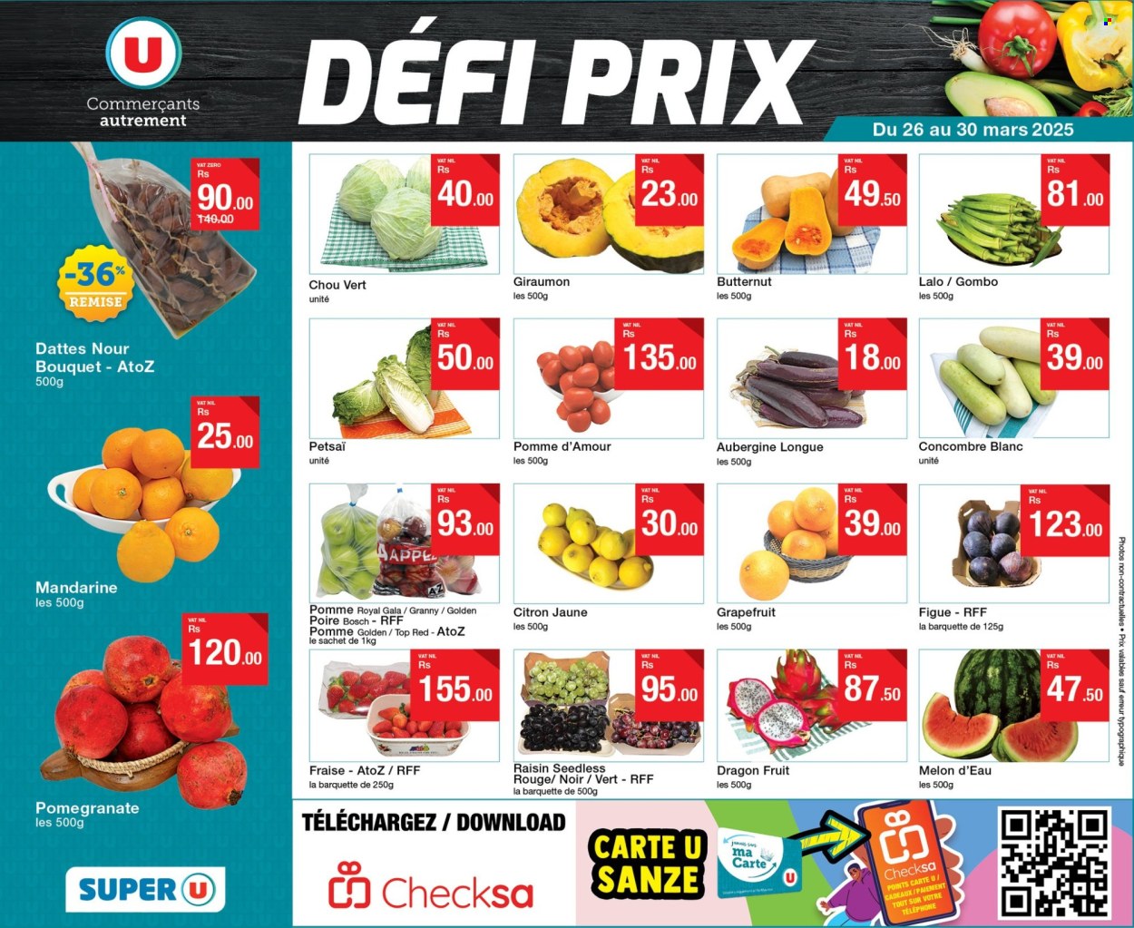 Super U catalogue - 26.03.2025 - 30.03.2025. Page 1