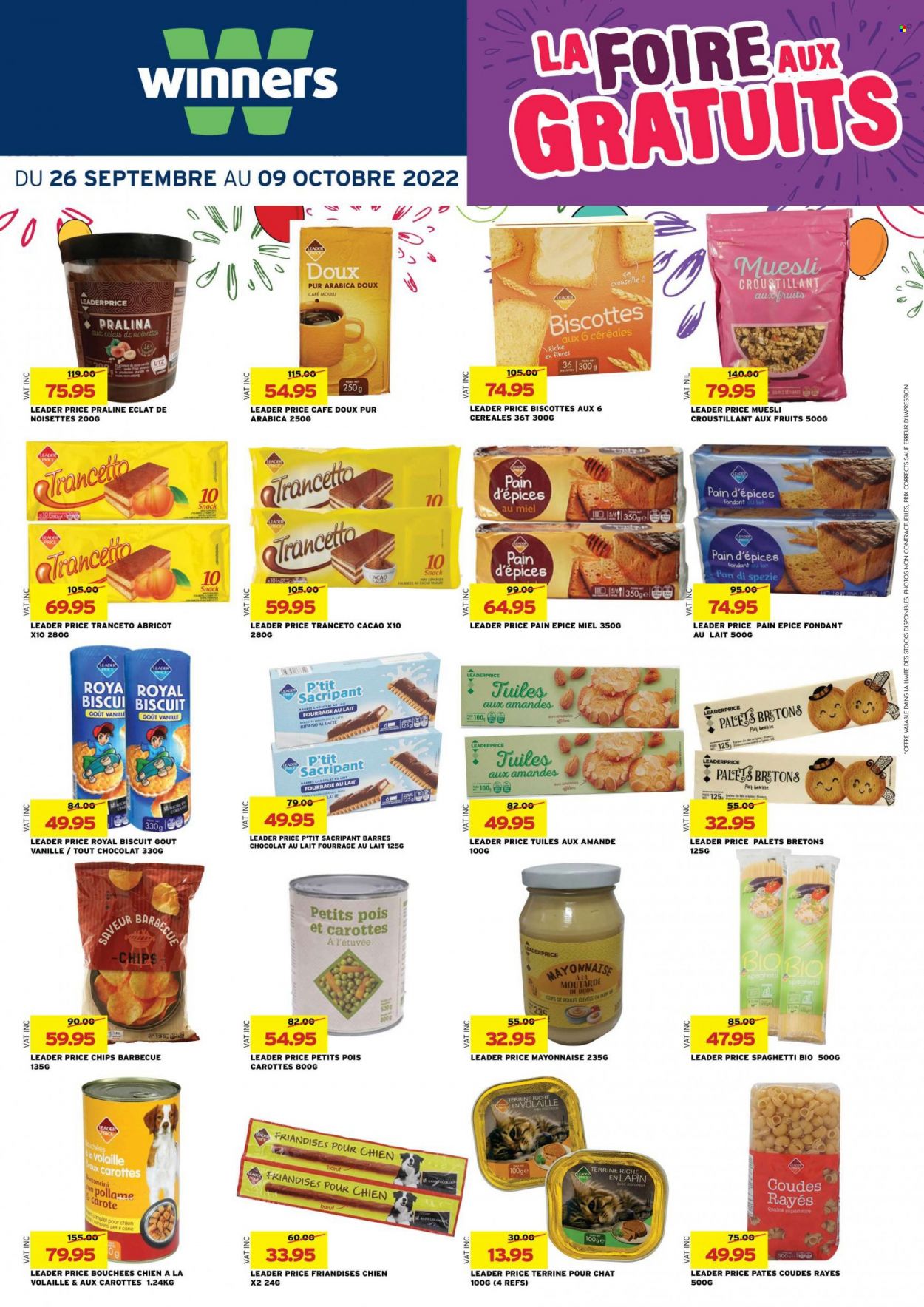 thumbnail - Winner's Catalogue - 26.09.2022 - 9.10.2022 - Sales products - spaghetti, bocconcini, mayonnaise, snack, biscuit, chips, muesli, Eclat, pan. Page 10.