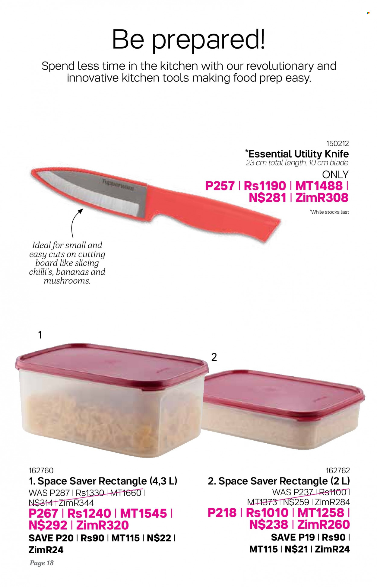 thumbnail - Tupperware Catalogue - 5.10.2022 - 8.11.2022 - Sales products - cutting board, kitchen tools. Page 18.