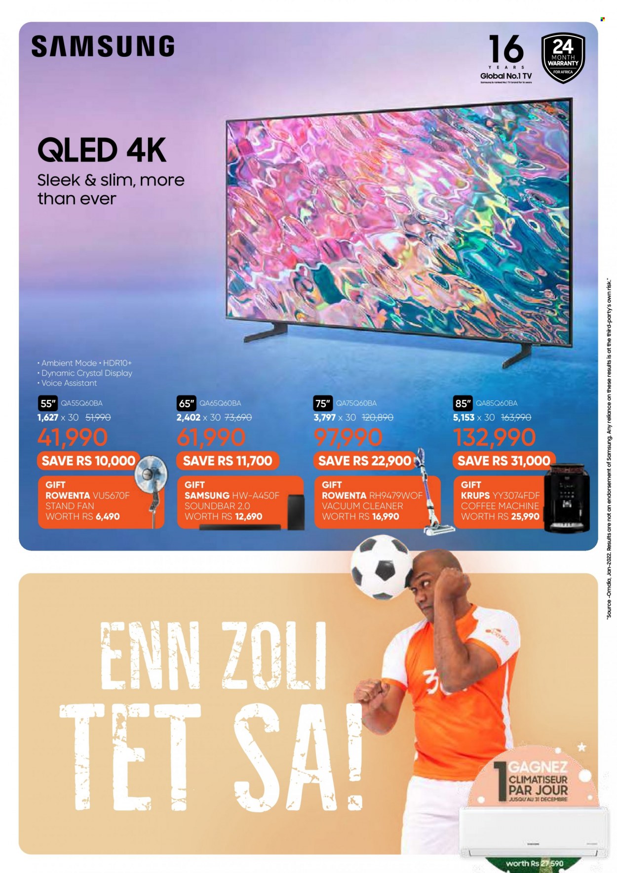 thumbnail - 361 Catalogue - 28.10.2022 - 8.12.2022 - Sales products - Samsung, TV, sound bar, stand fan, coffee machine, vacuum cleaner, Krups. Page 3.
