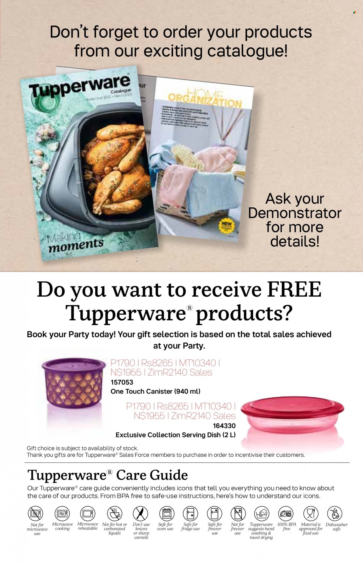 thumbnail - Tupperware Catalogue - 9.11.2022 - 6.12.2022 - Sales products - knife, canister, utensils, Sharp, book, towel. Page 23.