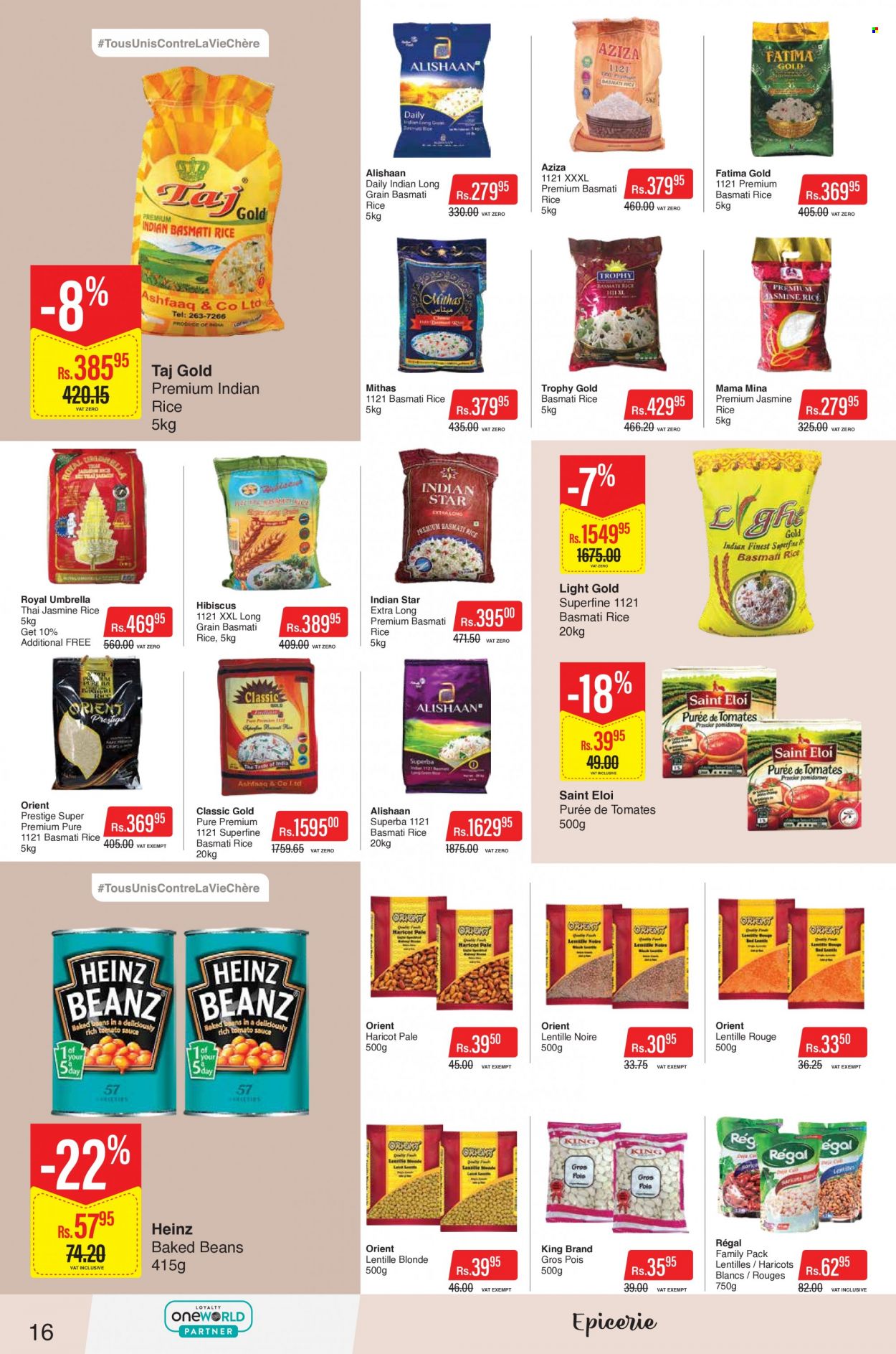 thumbnail - Intermart Catalogue - 23.11.2022 - 20.12.2022 - Sales products - beans, baked beans, basmati rice, rice, jasmine rice, umbrella, Heinz. Page 16.