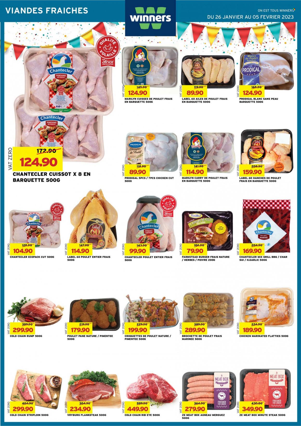 thumbnail - Winner's Catalogue - 26.01.2023 - 5.02.2023 - Sales products - garlic, hamburger, sauce, potato croquettes, beef meat, steak. Page 6.