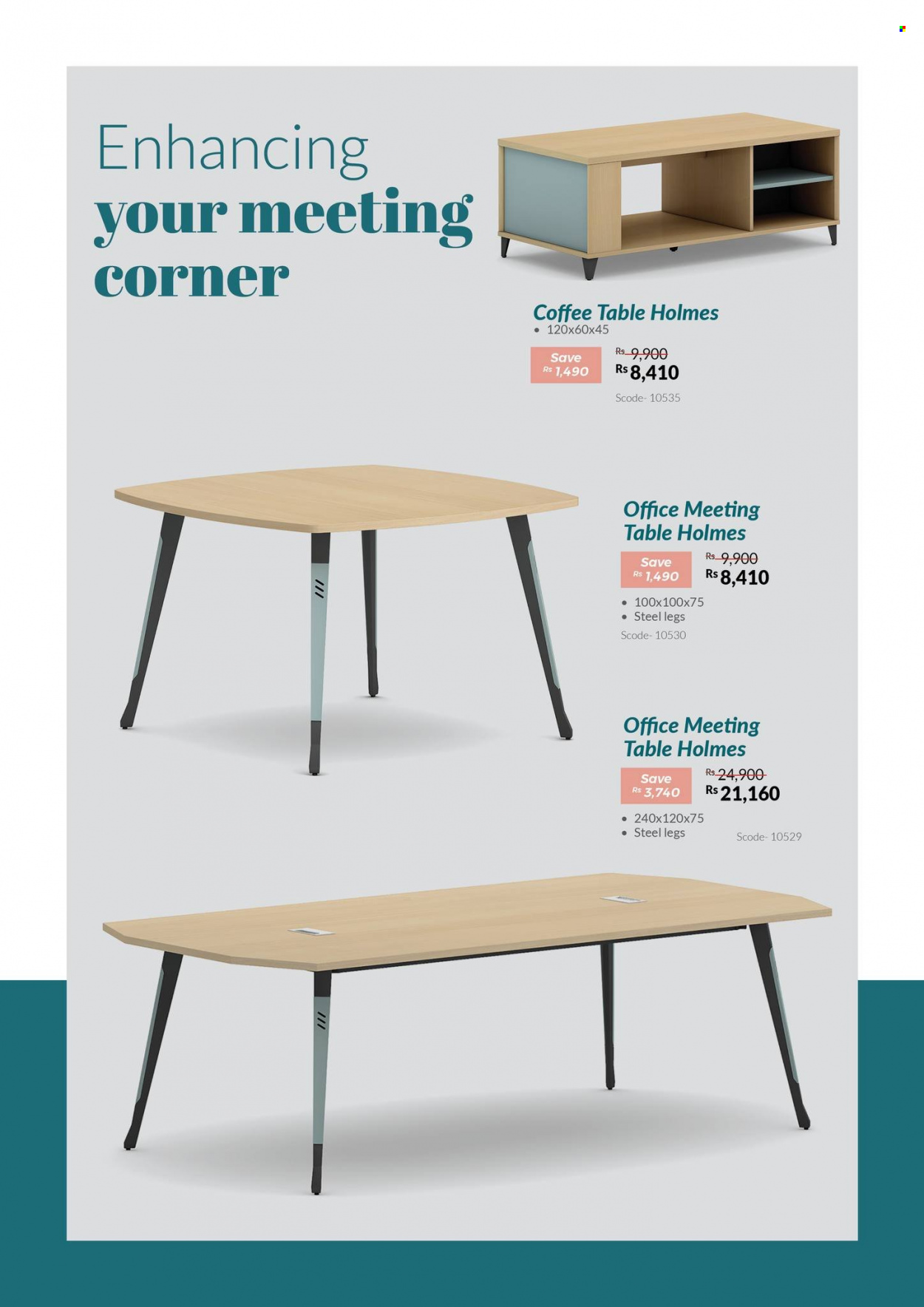 thumbnail - Teak World Catalogue - Sales products - table, coffee table. Page 14.