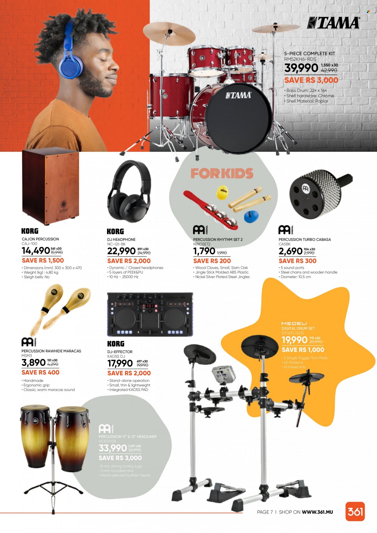 thumbnail - 361 Catalogue - 7.02.2023 - 13.02.2023 - Sales products - headphones, percussion instrument. Page 7.