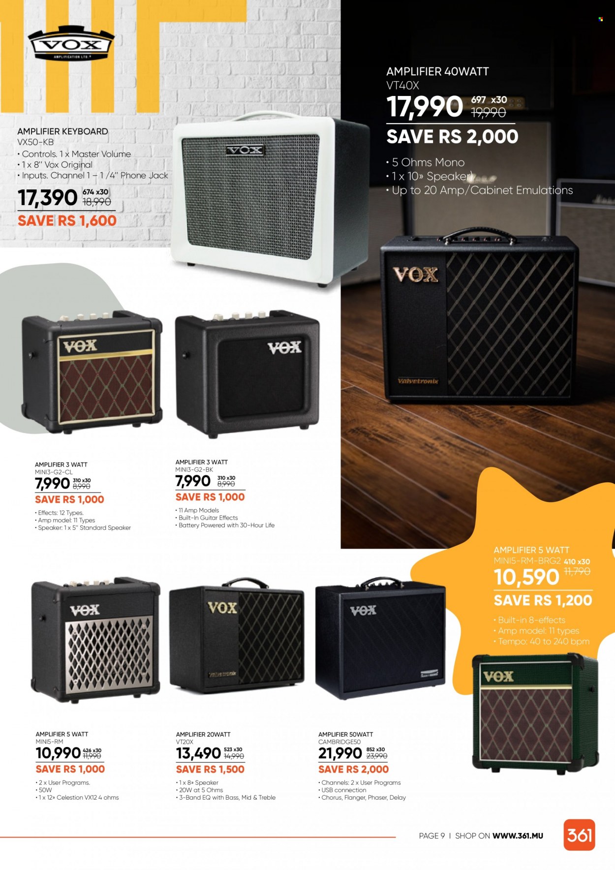 thumbnail - 361 Catalogue - 7.02.2023 - 13.02.2023 - Sales products - phone, keyboard, speaker, amplifier. Page 9.
