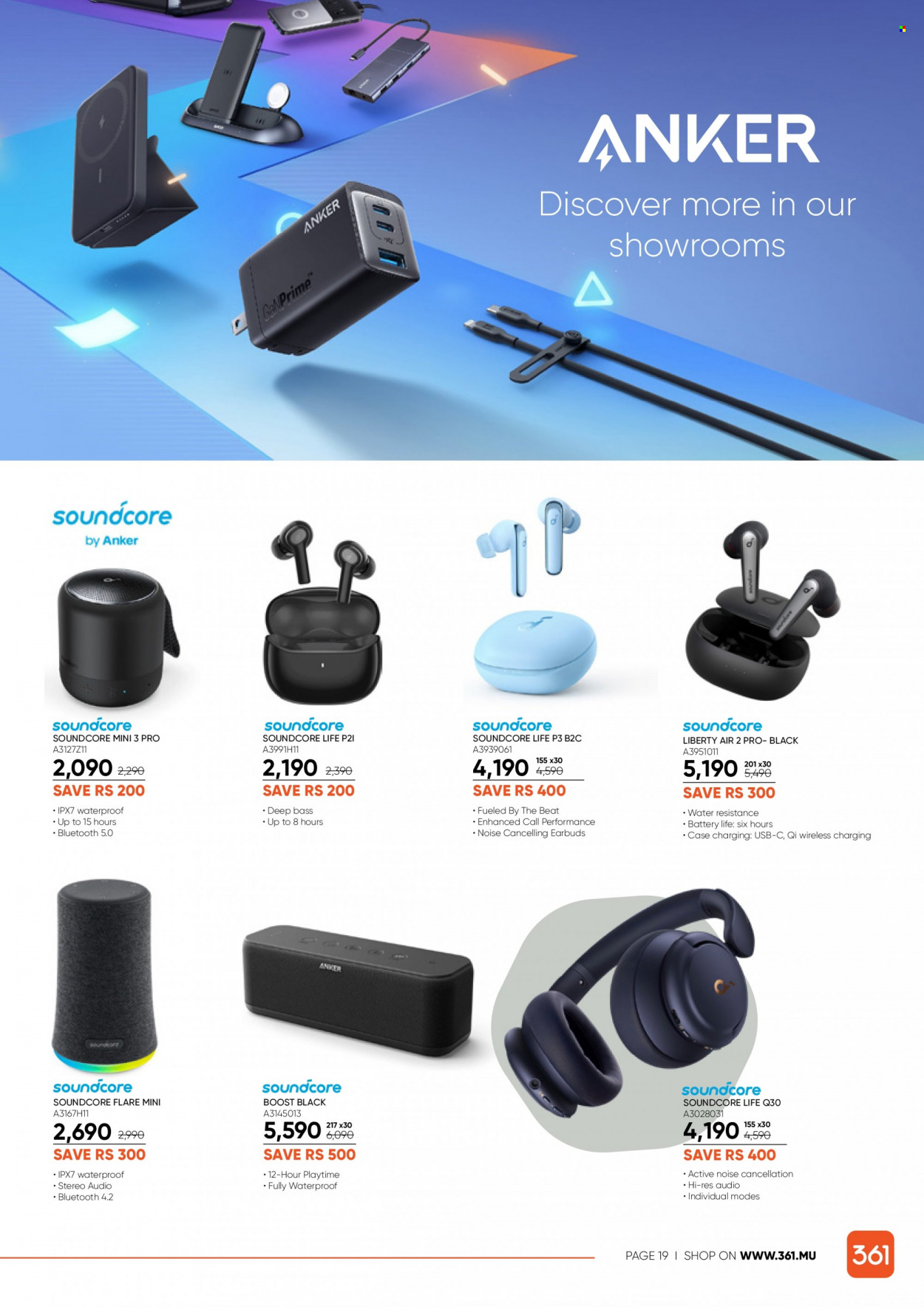 thumbnail - 361 Catalogue - 7.02.2023 - 13.02.2023 - Sales products - Anker, earbuds. Page 19.