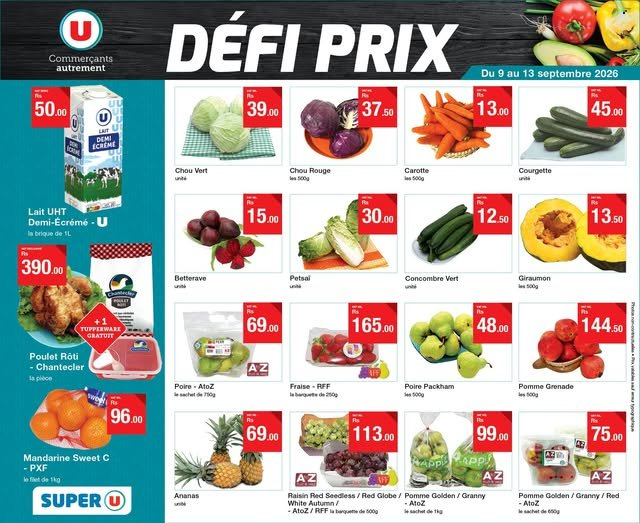 Super U catalogue - 9.09.2026 - 13.09.2026. Page 1