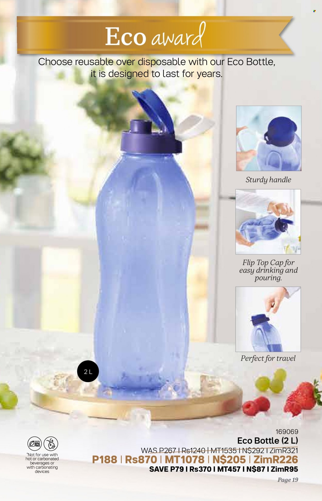 thumbnail - Tupperware Catalogue - 8.03.2023 - 4.04.2023 - Sales products - eco bottle, cap. Page 19.