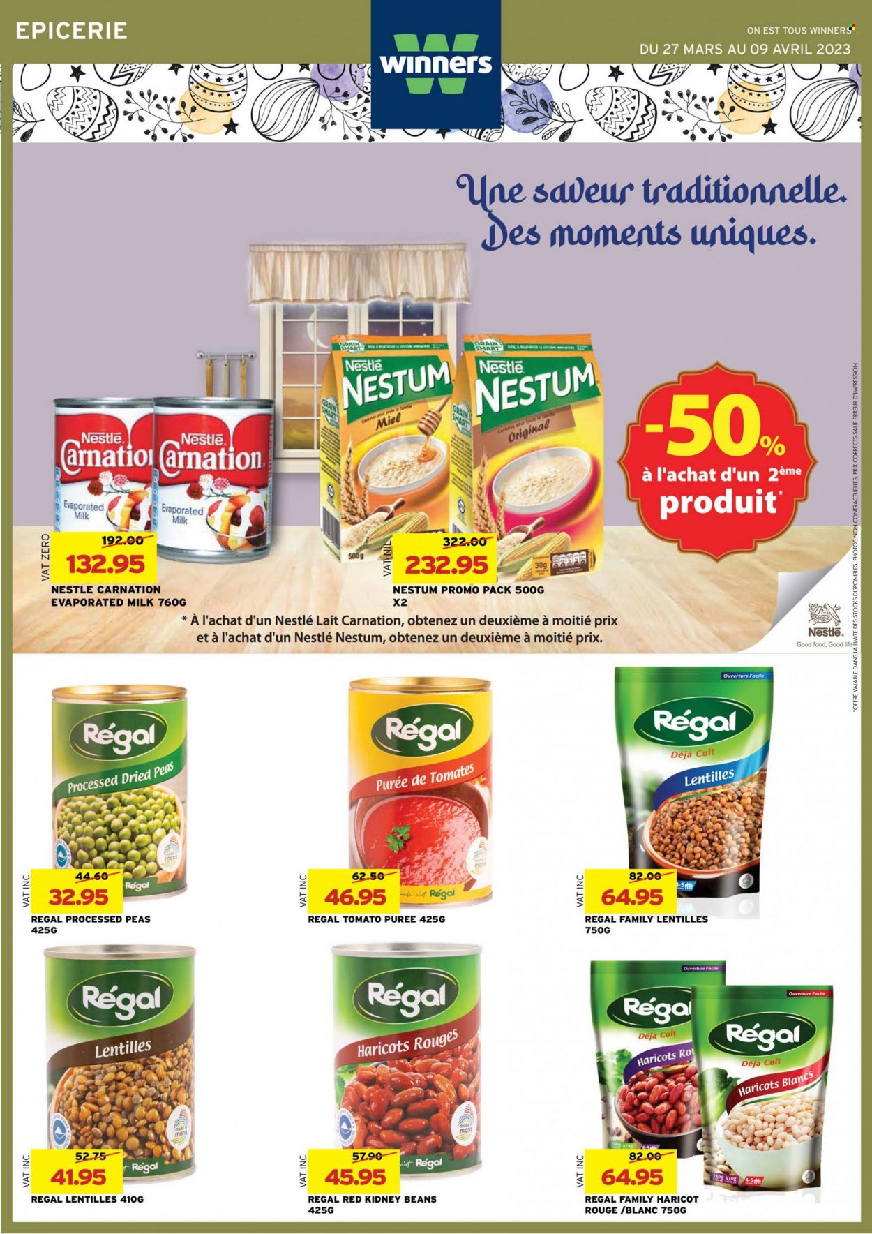 thumbnail - Winner's Catalogue - 27.03.2023 - 9.04.2023 - Sales products - beans, peas, evaporated milk, Mars, tomato sauce, kidney beans, tomato puree, Good Life, Moments, Nestlé. Page 30.