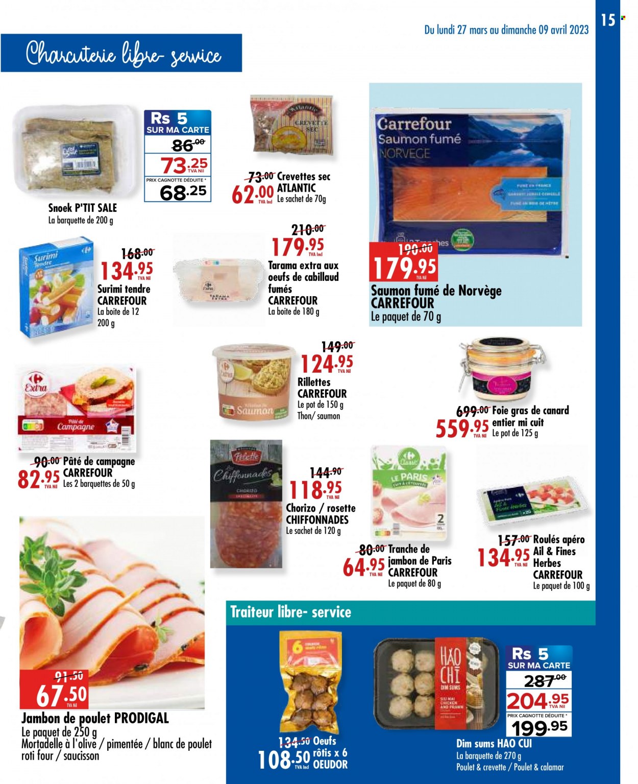 thumbnail - Jumbo Catalogue - 27.03.2023 - 9.04.2023 - Sales products - chorizo, foie gras, Mars, pot. Page 15.