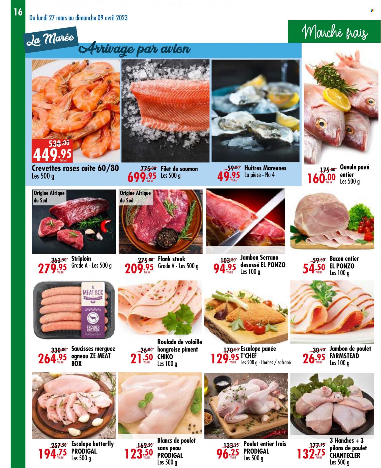 thumbnail - Jumbo Catalogue - 27.03.2023 - 9.04.2023 - Sales products - roulade, bacon, Mars, beef meat, steak, flank steak. Page 16.