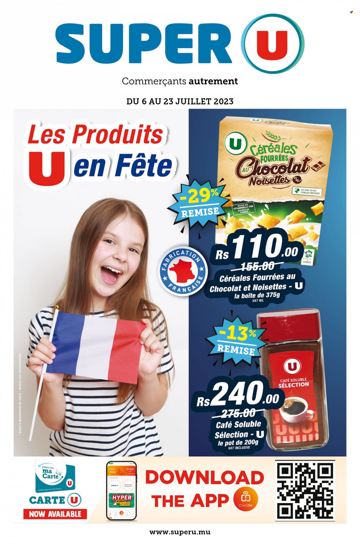 Super U catalogue - 6.07.2023 - 23.07.2023. Page 1
