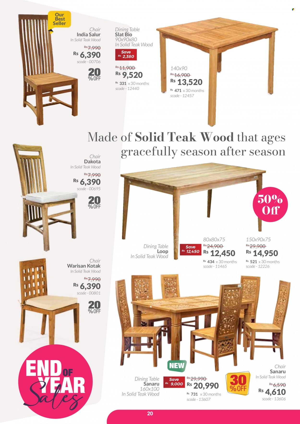 Teak World catalogue. Page 20