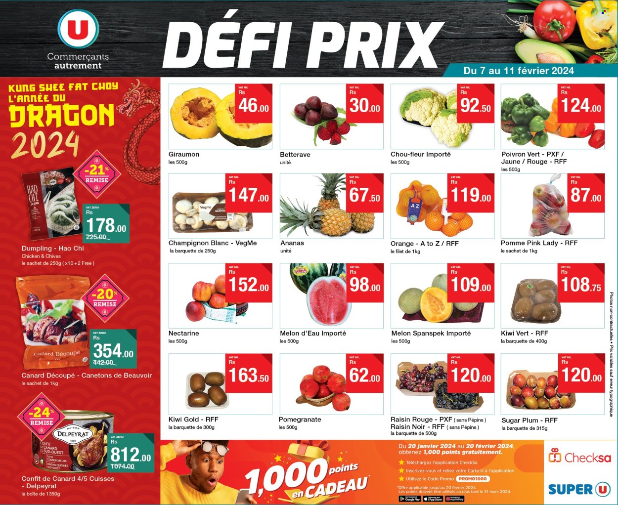 Super U catalogue - 7.02.2024 - 11.02.2024. Page 1