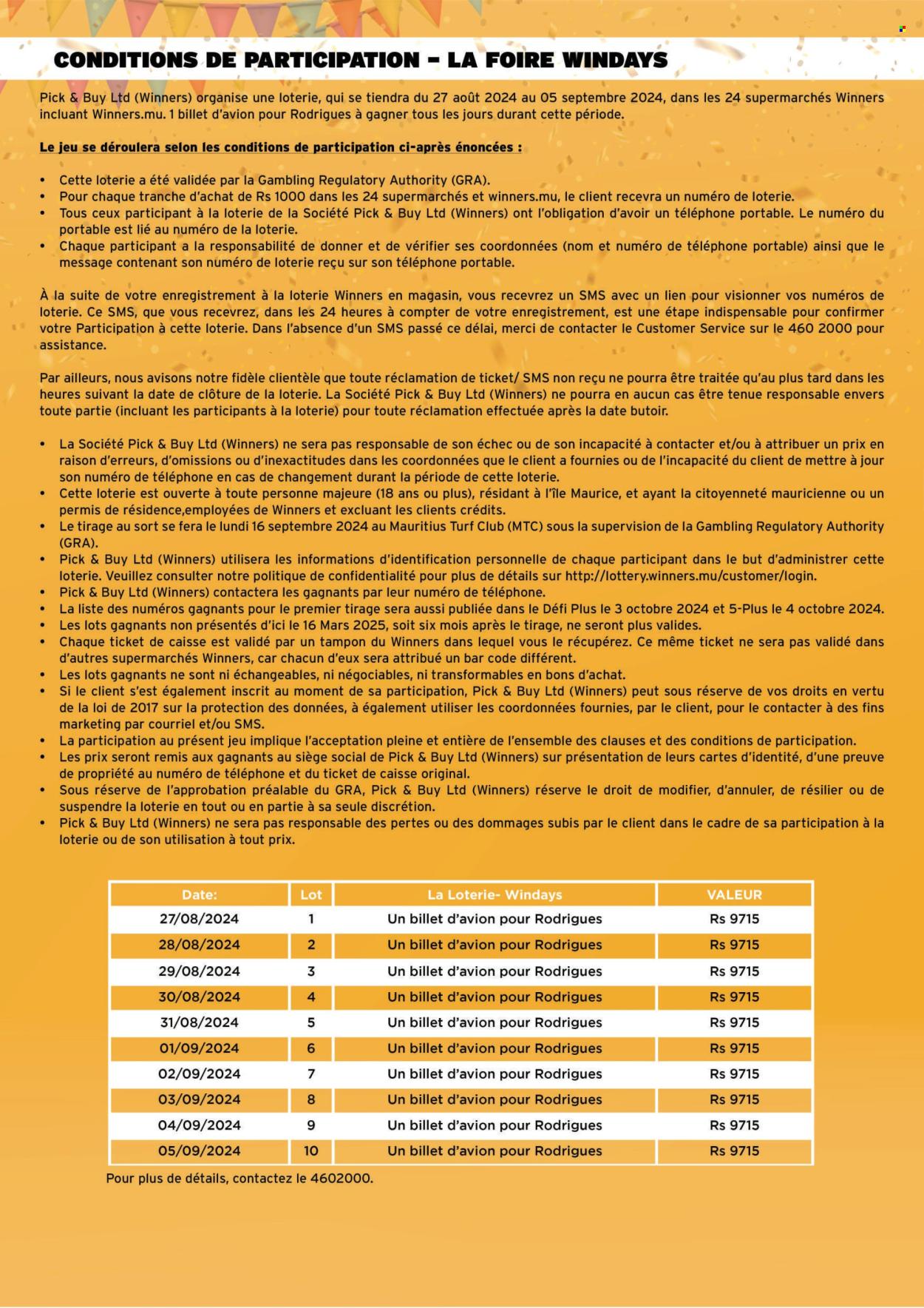 Winners catalogue - 27.08.2024 - 5.09.2024. Page 3