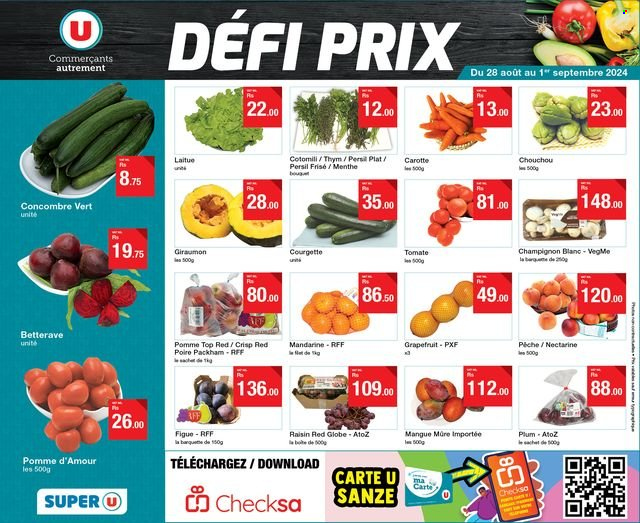 Super U catalogue - 28.08.2024 - 1.09.2024. Page 1