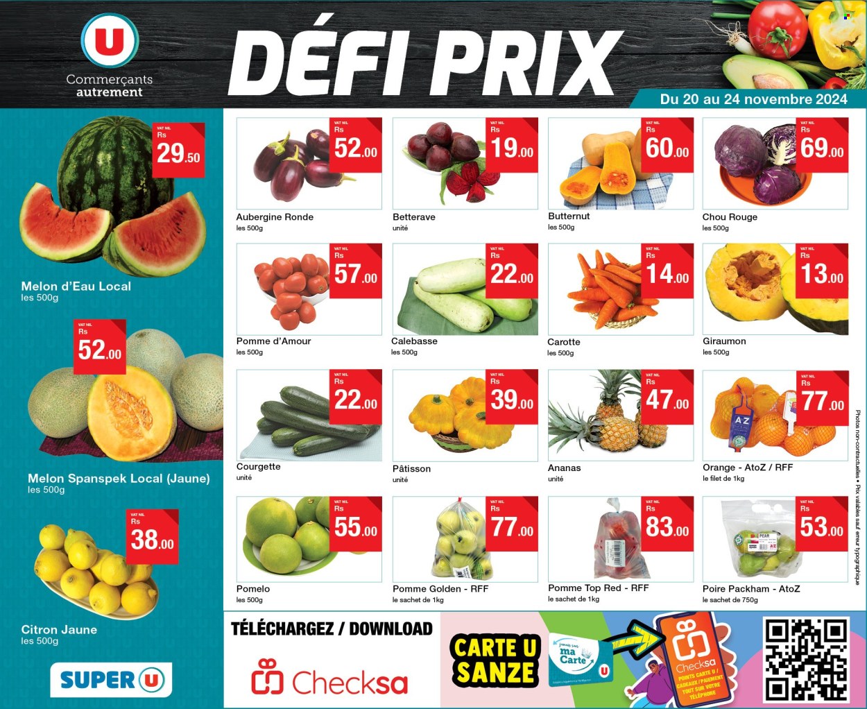 Super U catalogue - 20.11.2024 - 24.11.2024. Page 1