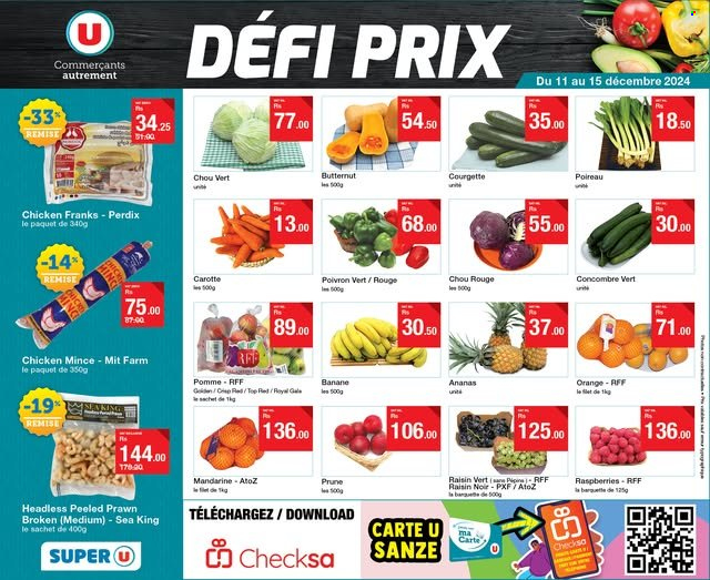 Super U catalogue - 11.12.2024 - 15.12.2024. Page 1