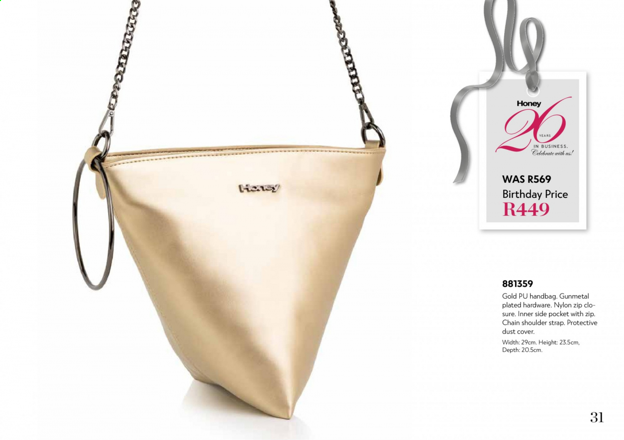 Honey specials. Page 33