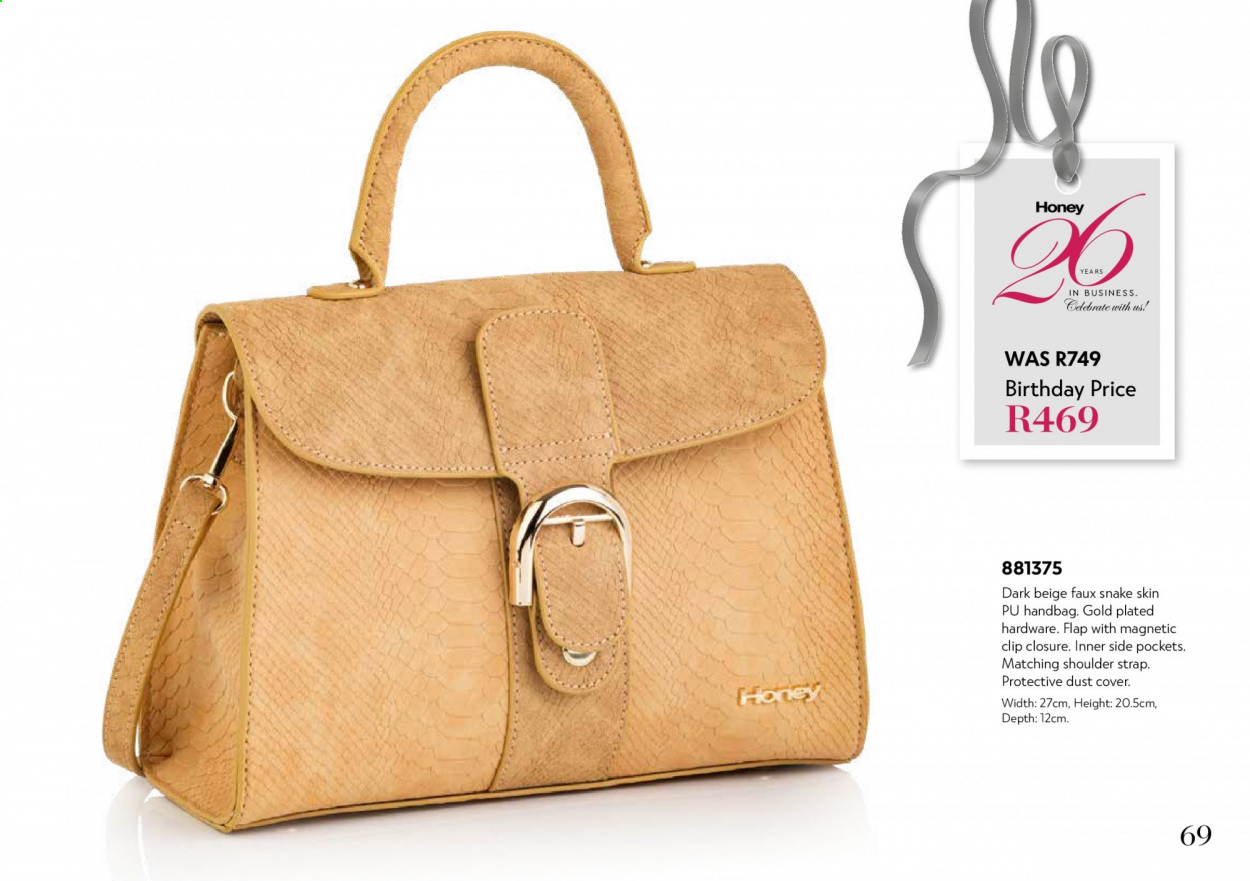Honey specials. Page 71