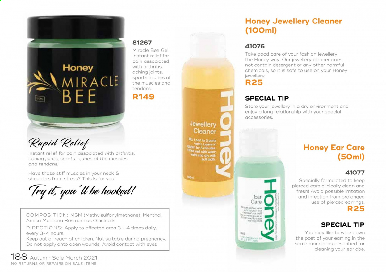 Honey specials. Page 190