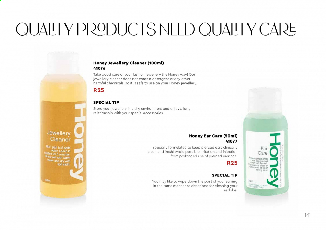 Honey specials. Page 143