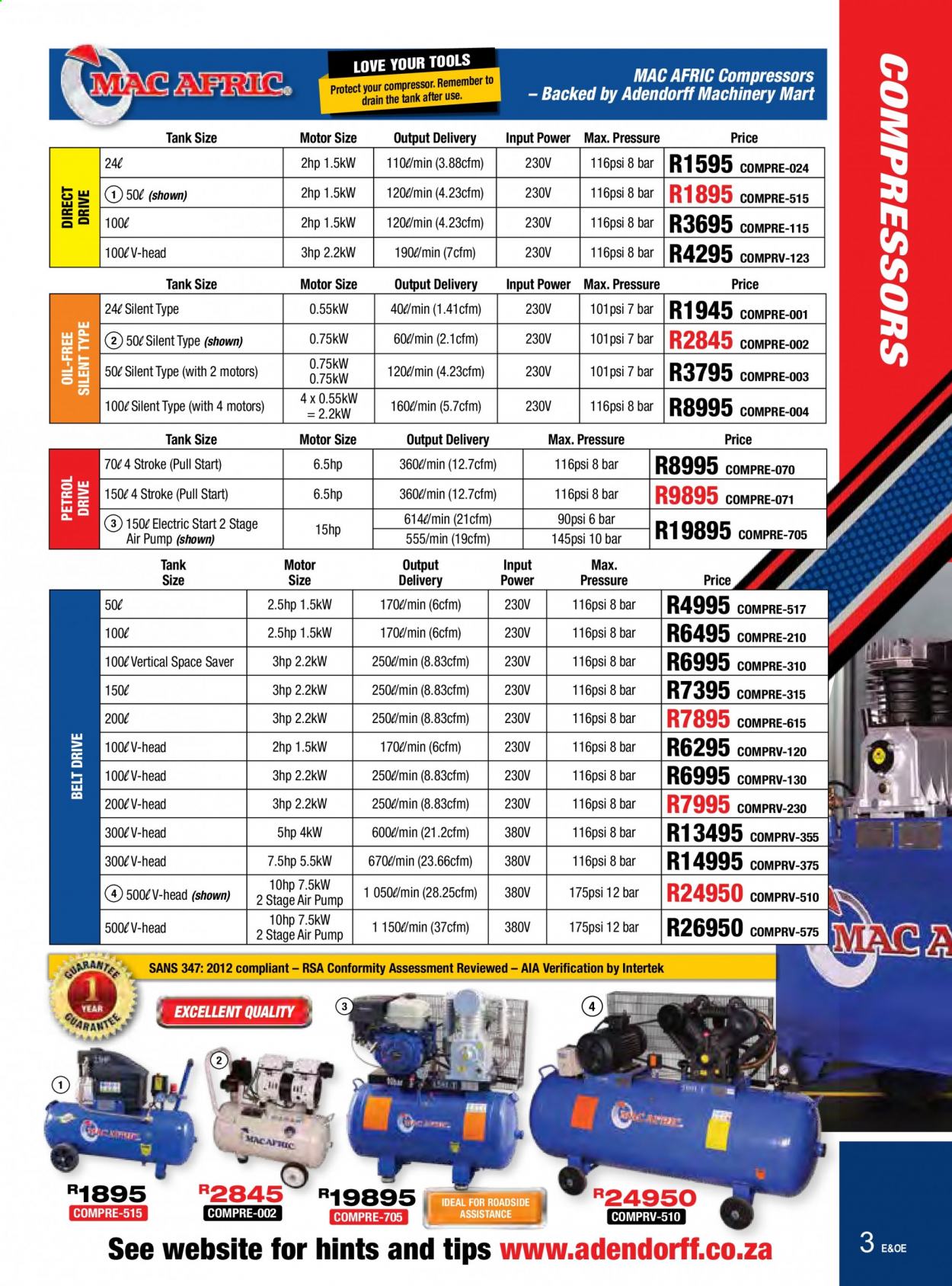 Adendorff Machinery Mart specials. Page 3