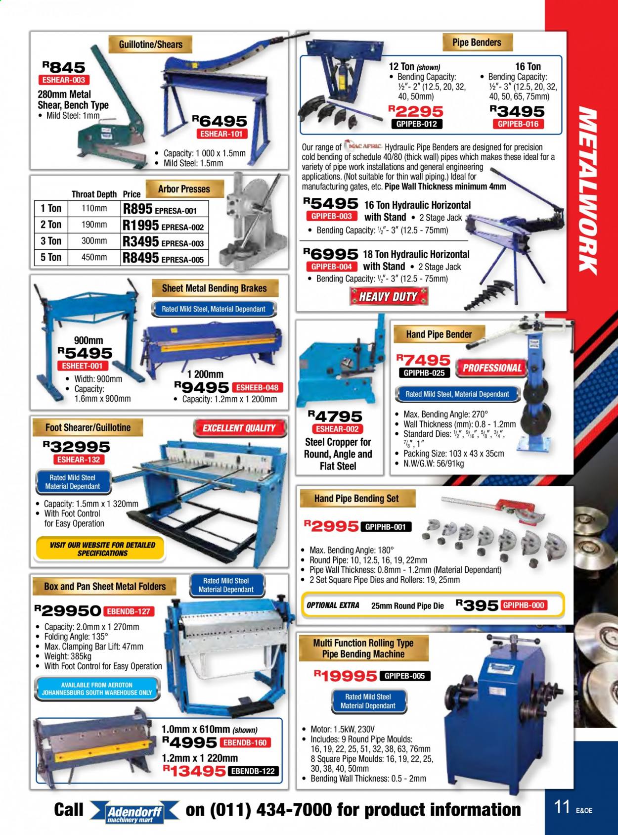 Adendorff Machinery Mart specials. Page 11