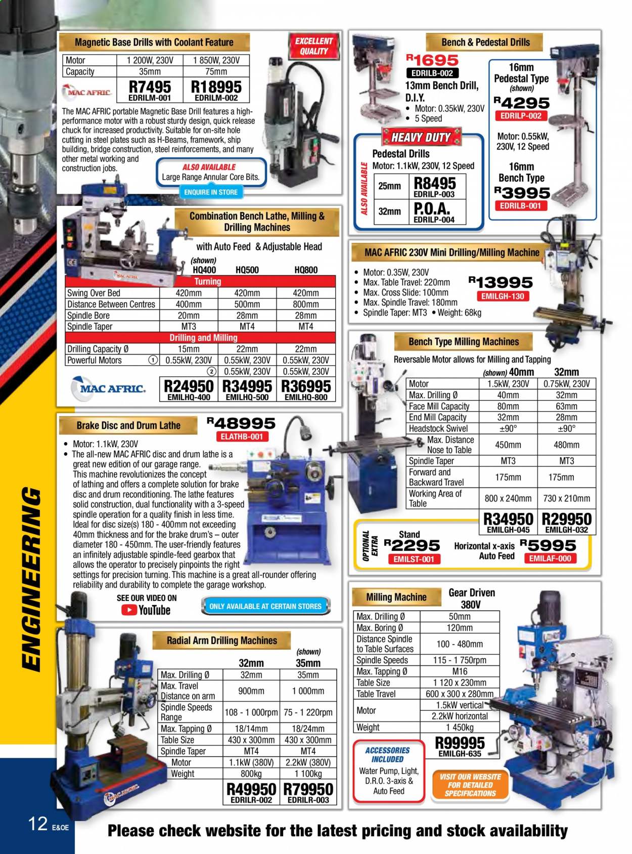 Adendorff Machinery Mart specials. Page 12